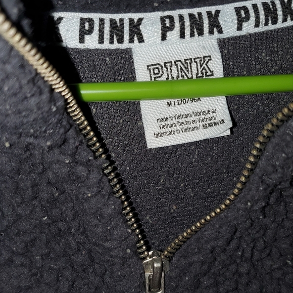 Pink Victoria Secret 1/2 zip sherpa - Picture 3 of 6
